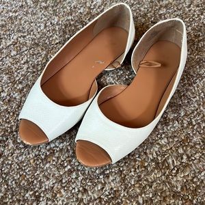 White Slip On Sandals • Bought from someone local, hardly worn •